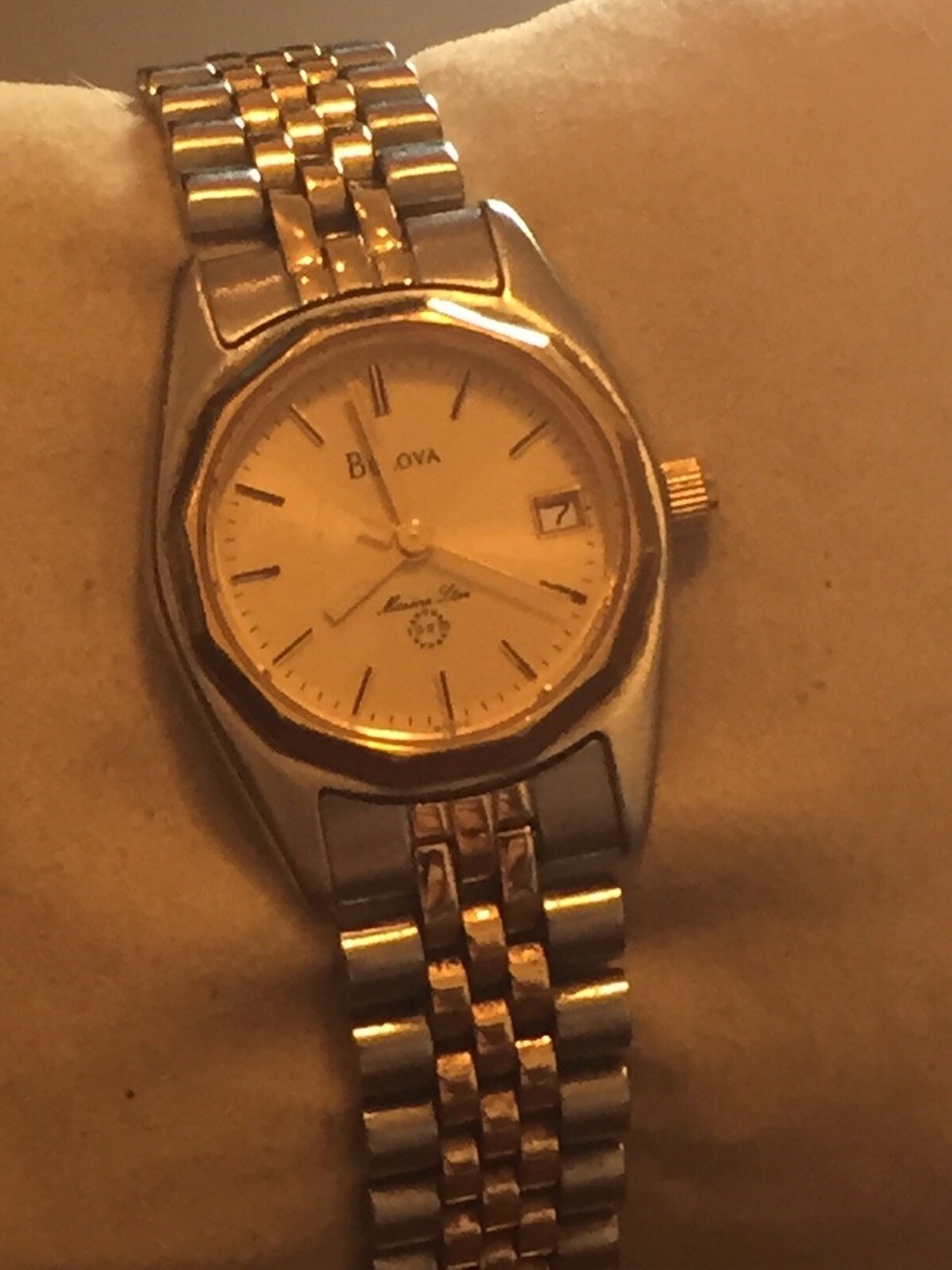 Bulova Marine Star Two Toned Womens Quartz Watch | eBay display picture 1