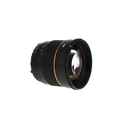 Lente de enfoque manual Rokinon 85 mm F/1,4 AE AS IF UMC (anillo de oro) para Nikon F Foto 3 de 4