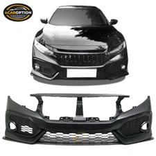 Fits 16-21 Honda Civic Si 2Dr 4Dr OE Style Front Bumper Conversion Cover