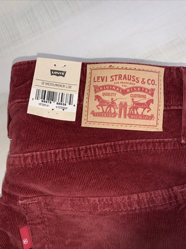 Levi’s 725 High Rise Bootcut Syrah Red Corduroy Womens Pants 31 NWT 12440 - Picture 5 of 9