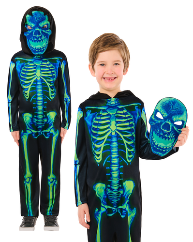 Costume déguisement - CIAO - Squelette garçon - Taille 5-7 ans