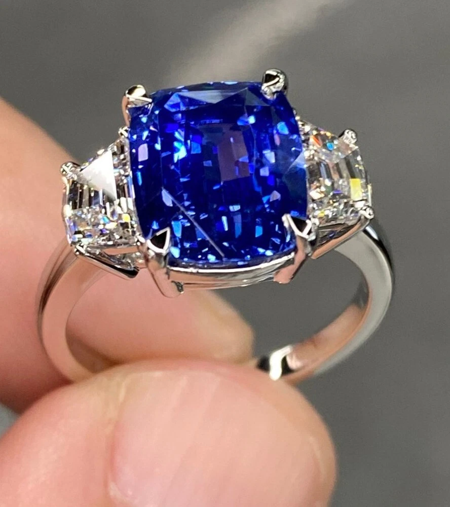 V ritable Diamant 1.12 Carat Trois Pierre Bague Mariage 18k or