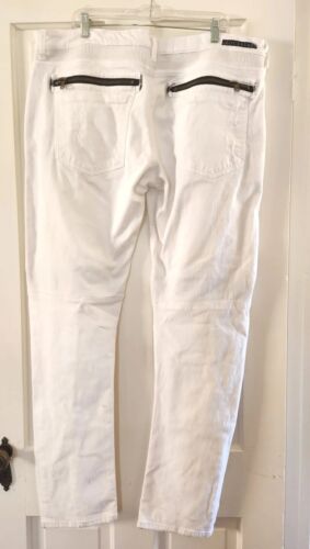 Pantalones de mezclilla RockStar originales para hombre blancos rasgados 42 x 34,5 - Imagen 3 de 15