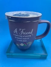 Abbey Gift A Friend's Loves at All Mug Pewter Angel Visor Clip Religious c76