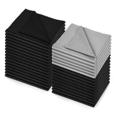 32 Pack Microfiber Cleaning Cloths (7" x 6") Glasses Cleaning Cloth for Eyegl...