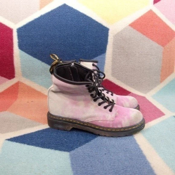Dr. Martens Niñas Tie Dye Gamuza Botas Talla 2 Foto 3 de 4