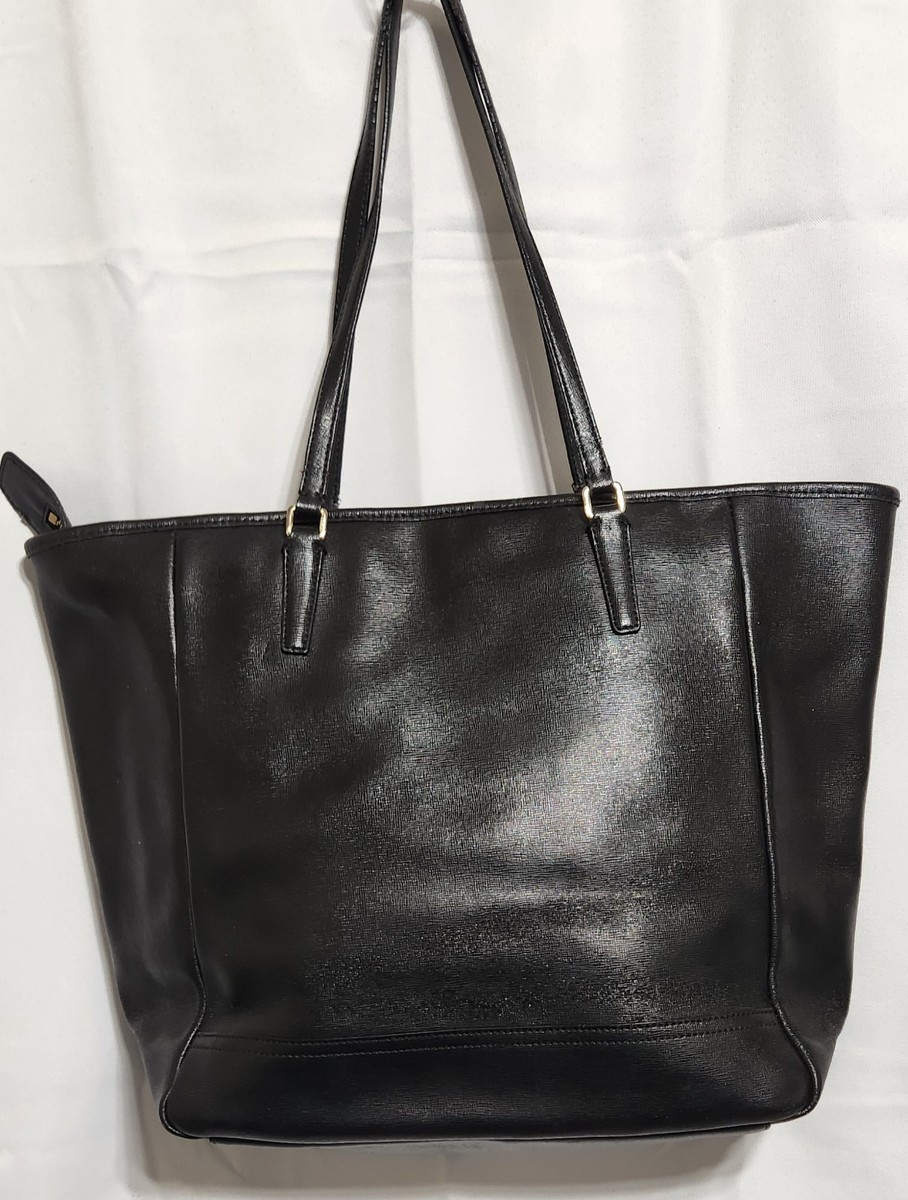 Coach Saffiano Leather Medium City Tote Bag 23821 N/S Black