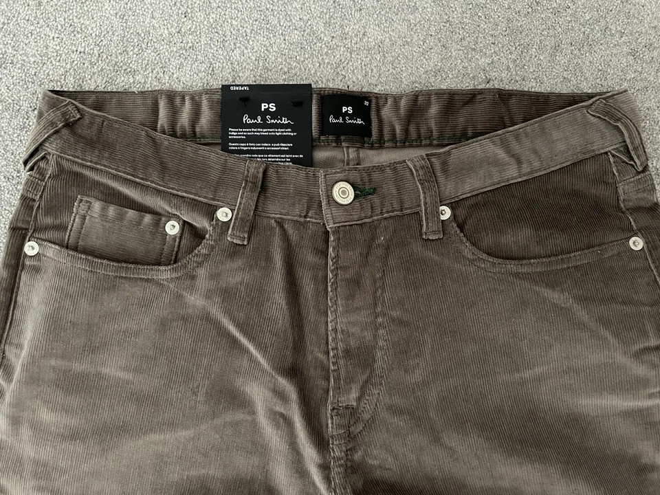 Paul Smith Corduroy Jeans Taped Fit In Light Tan - W32 L32 - New, BNWT - Image 4 of 4