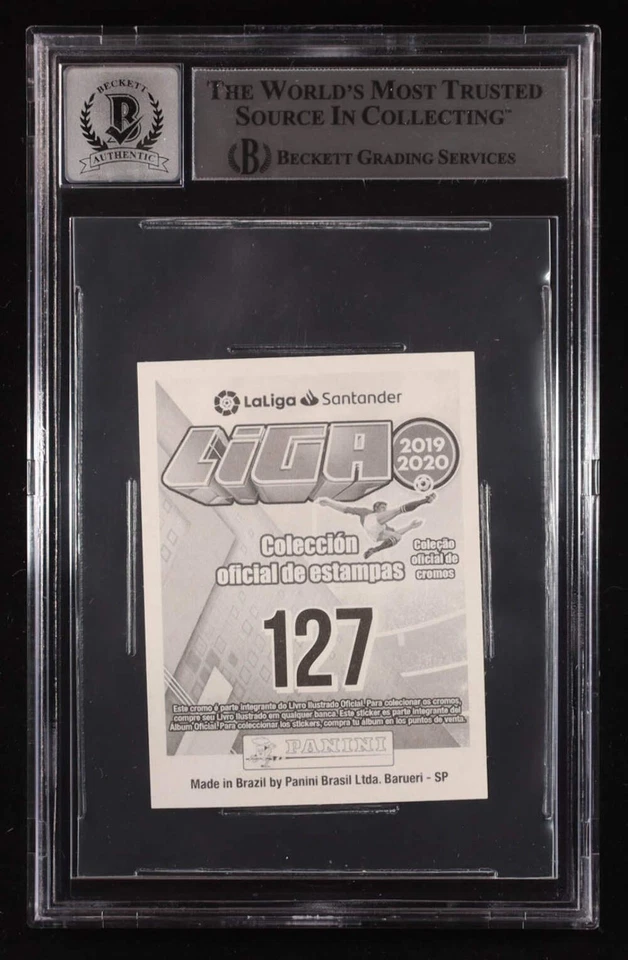 Ferran Torres Signed 2019-20 Panini Liga South America Stickers #127 RC (BGS | A - Image 2 of 2