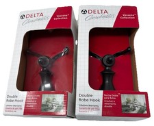 Delta New Vessona Collection Double Robe Hook Lot Of Two Venetian Bronze Finish