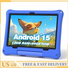 Call Sky Kids Tablet 10.1 Inch Android 15 12GB 64GB for Kids Aged 6  12 - Blue