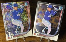 2025 Bowman Chrome Hyeseong Kim Mega Box Mojo Refractor RC Card & Base RC Card