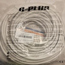 RG6 Coax Cable White TV Antenna Satellite 100ft 