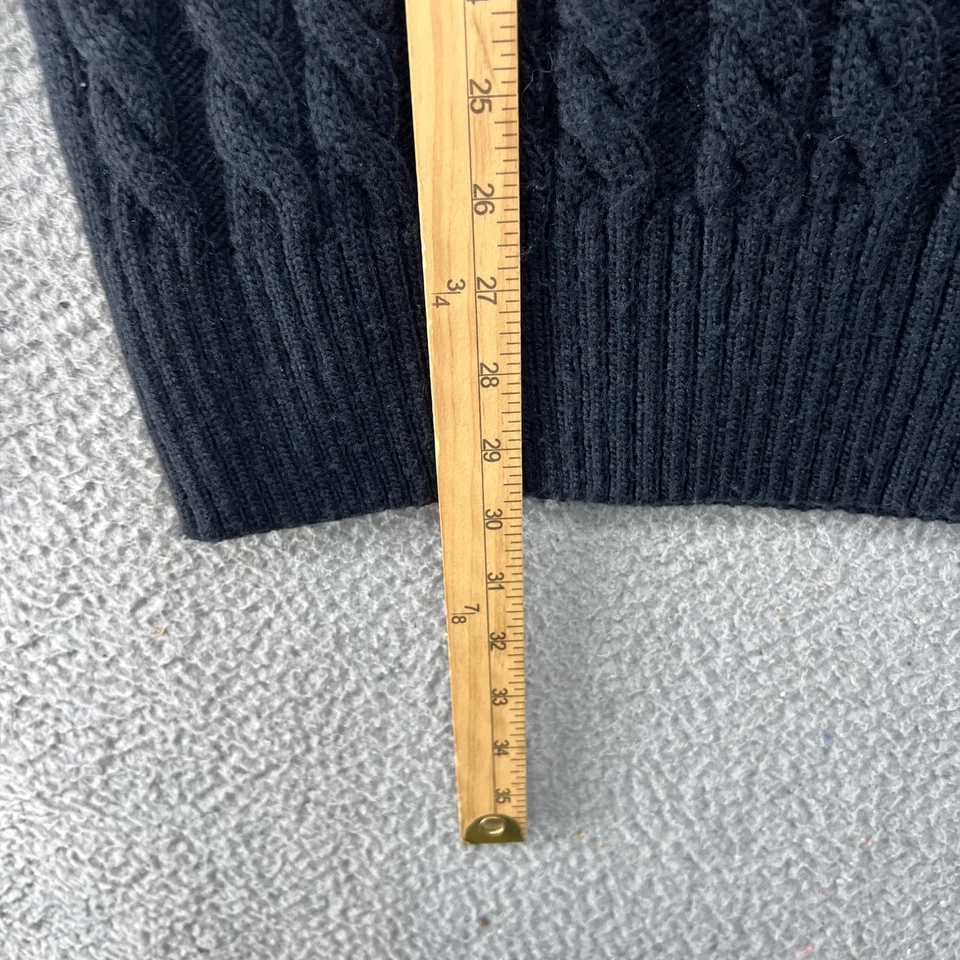 Superdry Suéter Para Hombre 2XL Negro Tejido con Cable Media Cremallera Pullover Prendas de Punto Premium Foto 4 de 4