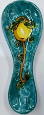 Vietri Pottery 9’’ Spoonrest Lemon Pattern Made/Painted by hand-Italy