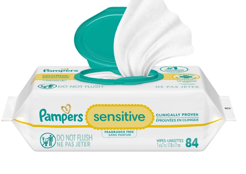 2 pack Pampers Sensitive Baby Wipes - 84ct