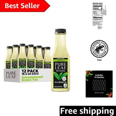 Refreshing 12-Pack Pure Leaf Unsweetened Green Iced Tea - Low Calorie Delight