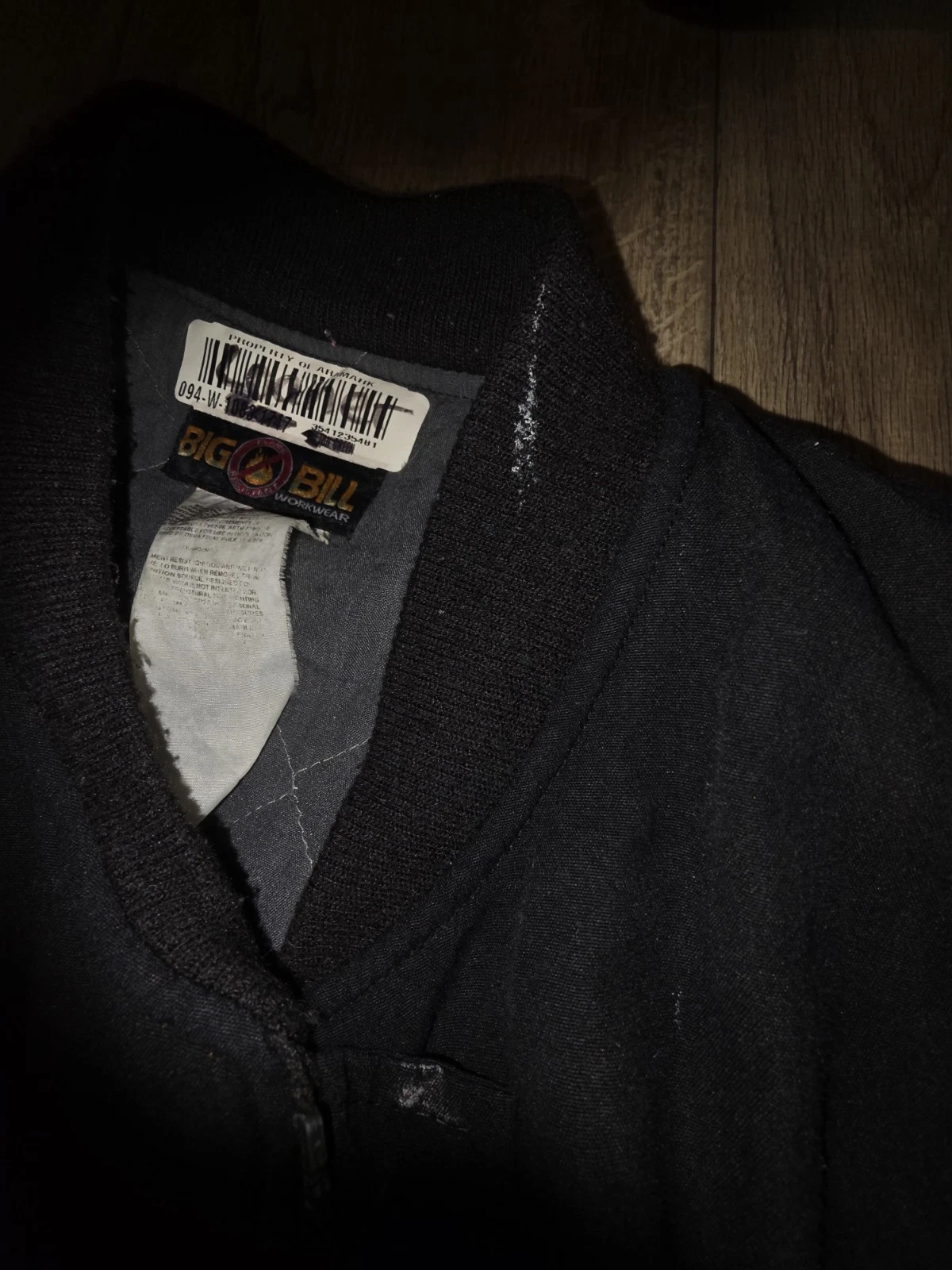 Big Bill Workwear Men's Gray Canvas Bomber Jacket Full Zip Size 42 Chest image 5