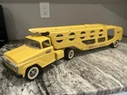 Vintage 1960s Tonka Motor Transport Car Carrier, Yellow Original Pressed Steel