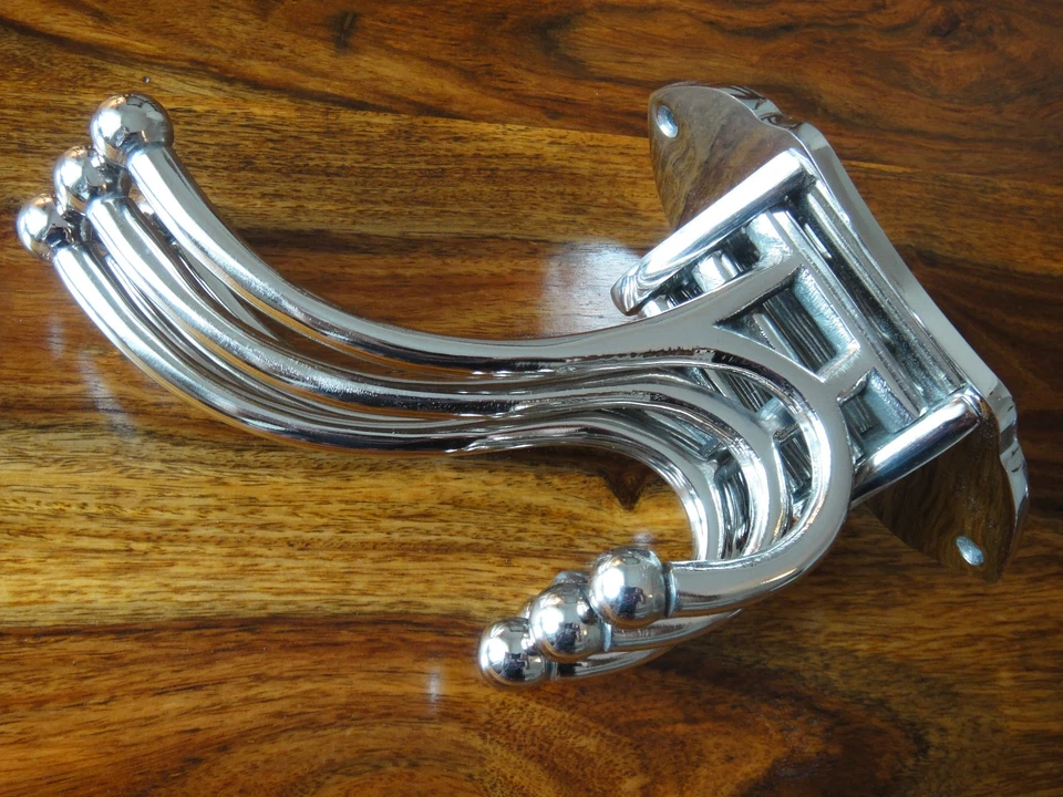 Wandgarderobe Luxus 10 Kleiderhaken Silber Garderobe Jugendstil Antik Wandhaken - Image 4 of 4