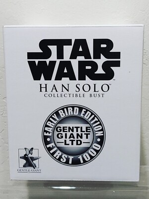 Star Wars Gentle Giant 2005 Han Solo Early Bird Mini Bust ~ New In