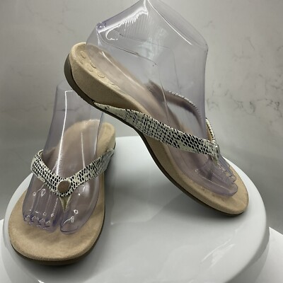 VIONIC Dillon Snake Embossed Flip Flop Size 7