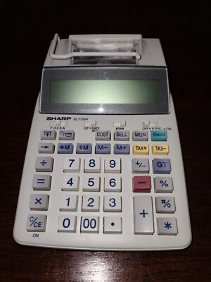 Sharp EL1750V LCD Calculator Printer