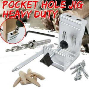 46x Pocket Hole Jig Kit Woodworking Drill Tool Wood Joint Screw Hole Locator