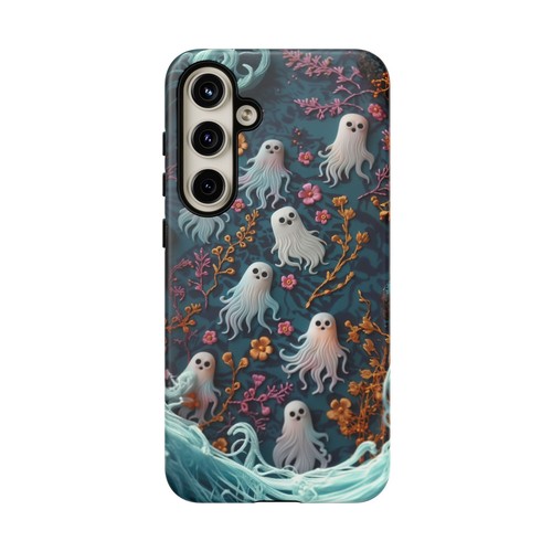 Halloween Ghost Boo Flower Phone Case for iPhone, Samsung Galaxy, Pixel - Picture 131 of 194