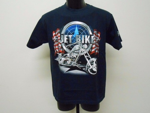 NEW AMERICAN CHOPPER JET BIKE graphic tee YOUTH MEDIUM M 10-12 T-SHIRT - Picture 3 of 6