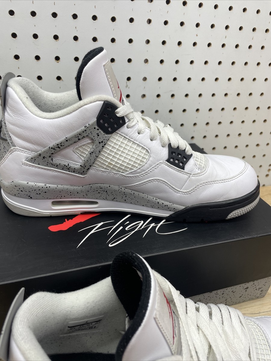 Air Jordan 4 Retro 'White Cement' 2016 Men's Size 10.5 (840606-192