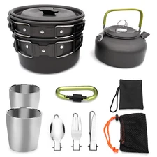 Outdoor Camping Cookware Travel Tableware Cutlery Utensils Hiking Picnic Camping