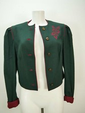 Bavaria Loden Schurwolle grün mit Applikation geniale Trachtenjacke Jacke Gr.40