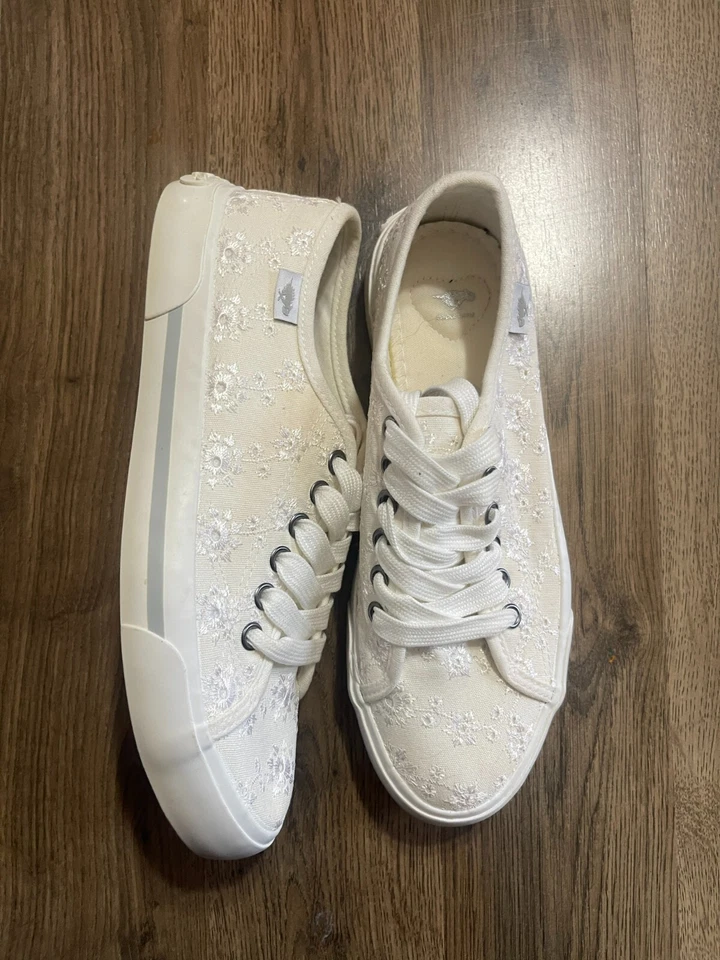 Rocket Dog Shoes, Women's Size 8, White, Floral, Tennis Shoes, Lace Up - Imagem 3 de 4