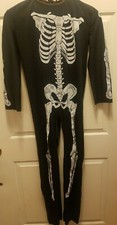 HALLOWEEN Skeleton Costume Kids Boys Girls Large 12 14