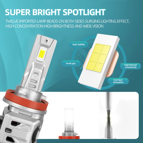 For Toyota Camry 2007-2014 LED Headlight Bulbs Kit High/Low Beam + Fog Light M7Y - Imagen 10 de 19