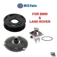 Cooling fan Clutch Kit,Thermostat,Water Pump Pulley 3pcs Kit For BMW,Land Rover