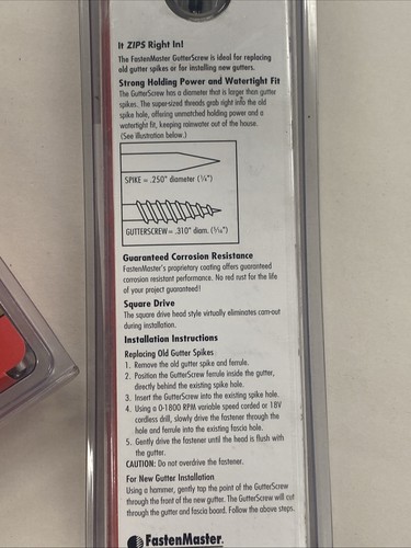 2 Stück Fastenmaster 7 Zoll braune Dachrinnenschrauben (insgesamt 20 Schrauben) für 5 Zoll Dachrinnen sh6759 - Bild 4 von 4