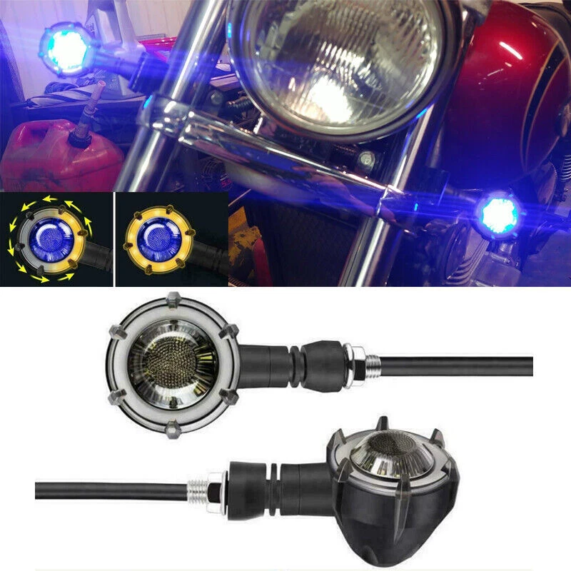 2x For Honda VTX 1300C 1300 VTX1800C 1800N Motorcycle LED Turn Signals Lights IA - Imagem 4 de 4