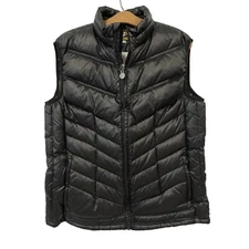 Wyoming Traders McKinley Down Vest Womens XXL Black Full Zip Quilted Cowboy NEW