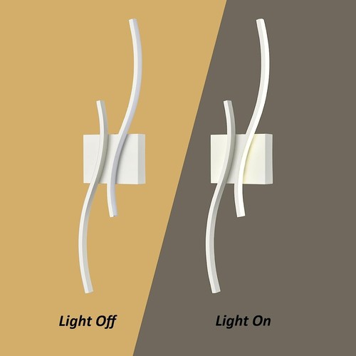 Modern LED Sconce Wall Light Indoor 24" Minimalist Industrial White Wall Sconce - Picture 6 of 6