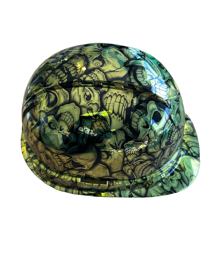 Hard Hat Ridgeline Hydro dipped Full Brim vented Custom Chrome Gold Insanity - Image 4 of 4
