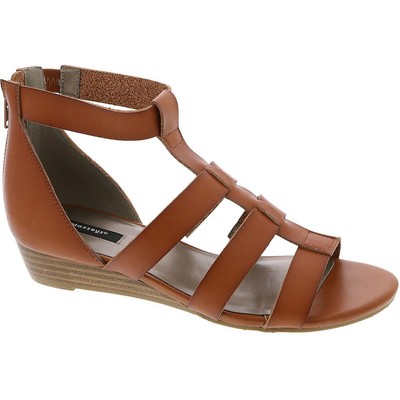 Array Womens Athena Brown Open Toe Wedge Sandals Shoes 12 Wide (C,D,W) BHFO 9705