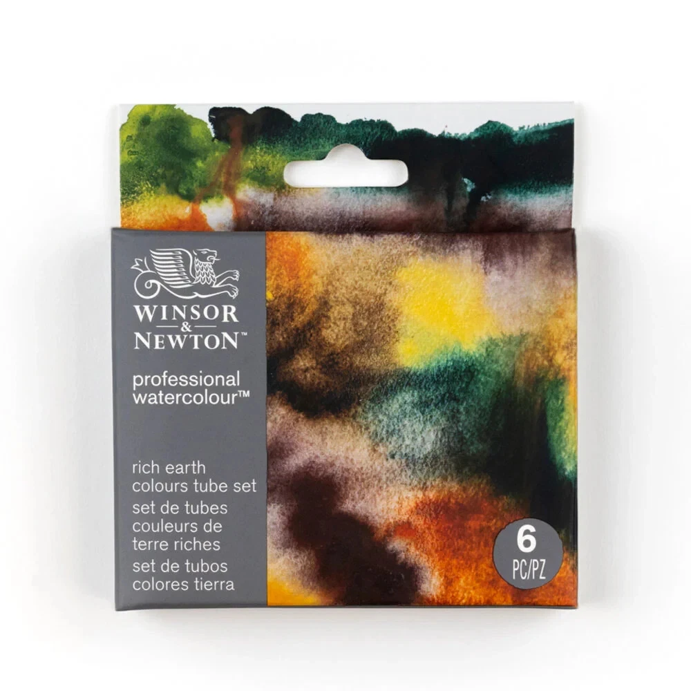 Winsor & Newton Set Acquerelli Painting Plus 24 Colori + 4 Pennelli Foundation (Tondi E Piatti)