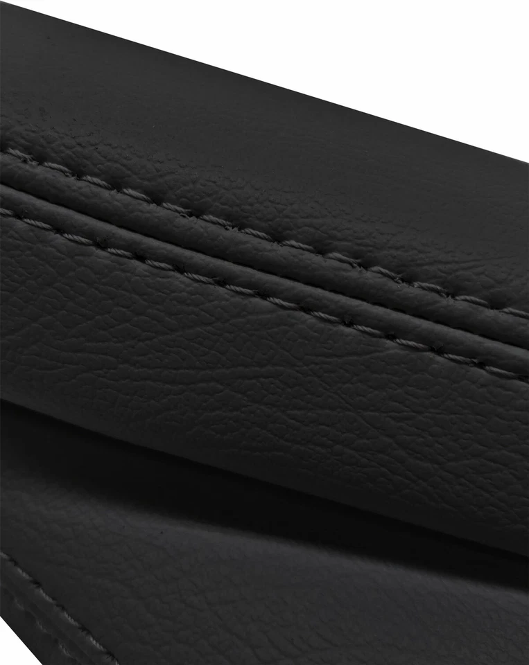 Cubierta del panel de la puerta del reposabrazos delantero de cuero PVC negro para Toyota 4Runner 2003-2009 Foto 3 de 4