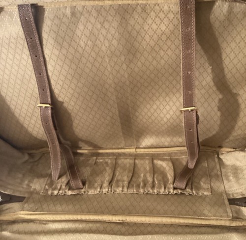 Vintage Gucci Leather-Trimmed Canvas Weekender Briefcase - Picture 3 of 11