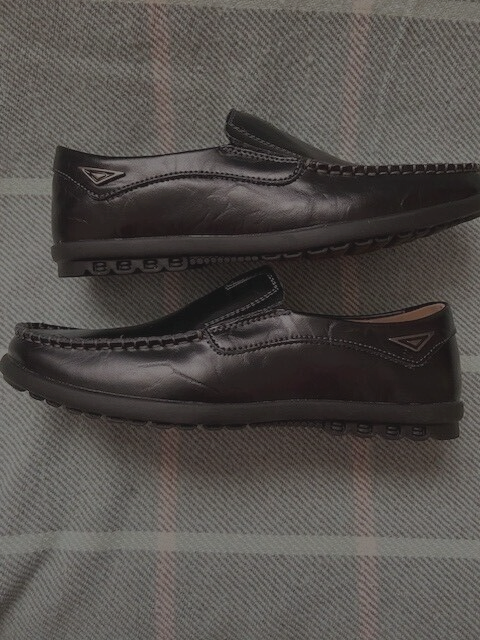 Clohoo Men\'s Black NWOT Handcrafted Cowhide Faux Leather Slip-On Loafers Sz US 7 CLOHOO Men main image 4