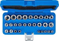 BGS 28X Torx E-Profil Stecknuss Satz E4-E24 SteckschlüSsel ¼-½ NüSse Nuß Kasten