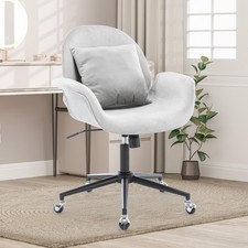 Velvet Desk Chair Modern Home Office Chair with Adjustable Height Swivel Roll...