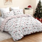 Christmas Comforter Set Size - Reversible Christmas King 05 - Red Forest